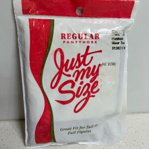 Just My Size Suntan Pantyhose 3X Sheer Toe NEW